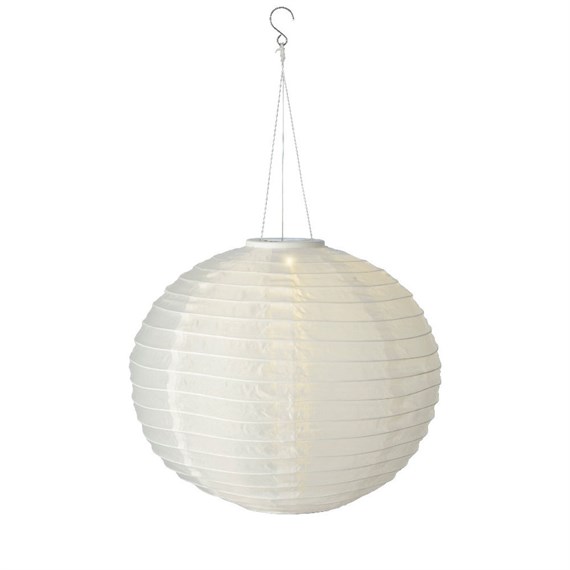 Kaemingk 40cm Solar Nylon Lantern Light - White (892368)