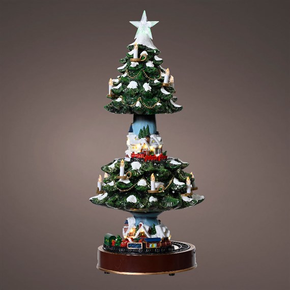 Kaemingk 49cm Light Up Christmas Tree & Train Sets Decoration (501234)
