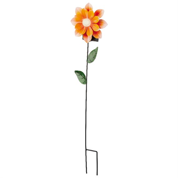 Kaemingk 50cm Solar Garden Stake Light Flower - Orange (897657)
