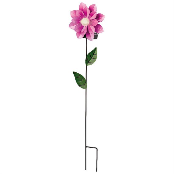 Kaemingk 50cm Solar Garden Stake Light Flower - Pink (897657)