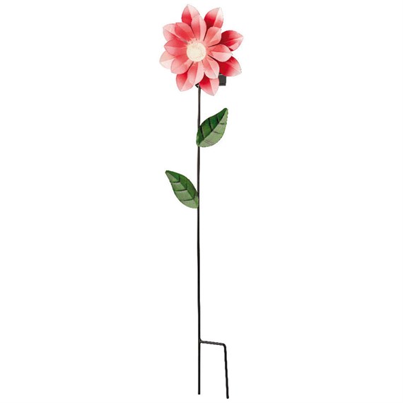 Kaemingk 50cm Solar Garden Stake Light Flower - Red (897657)