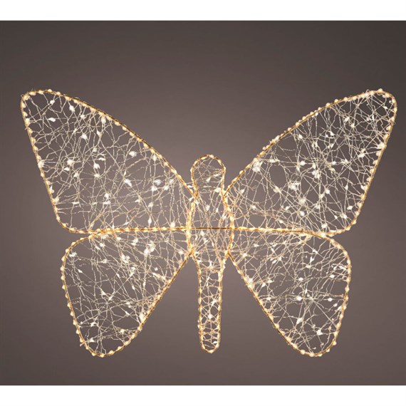Kaemingk 58cm LED Light Up Christmas Butterfly Shape with 400 Warm White LEDs (501628)