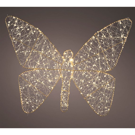 Kaemingk 98cm LED Light Up Christmas Butterfly Shape with 700 Warm White LEDs (501629)