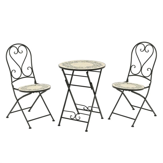 Kaemingk Athens Steel Outdoor Garden Furniture Bistro Set