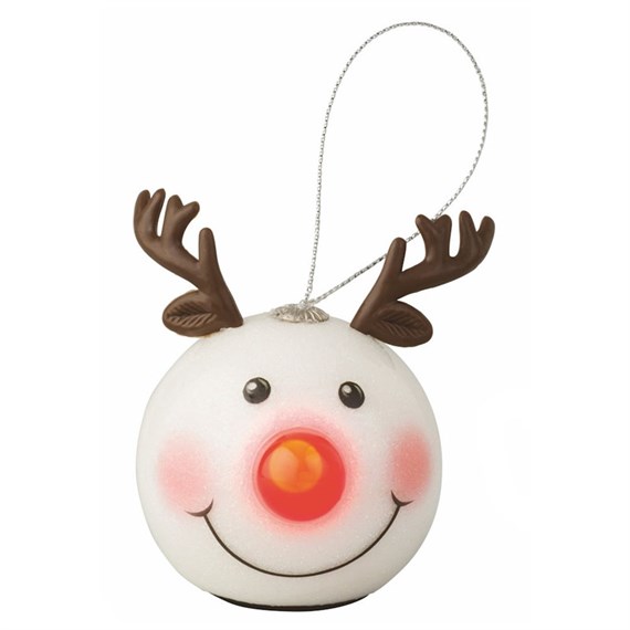 Kaemingk Light Up Bauble Christmas Decoration - Reindeer (480870)
