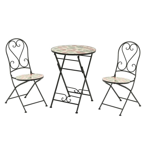Kaemingk Munich Steel Outdoor Garden Furniture Bistro Set