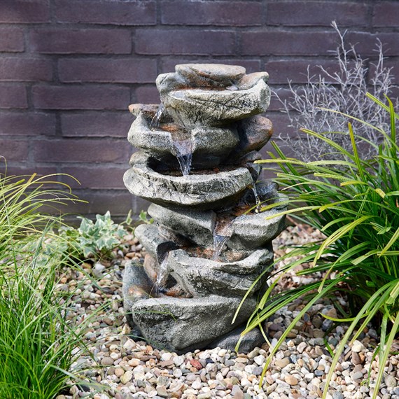 Kaemingk Rock Waterfall Fountain Water Feature 50cm (9787816)