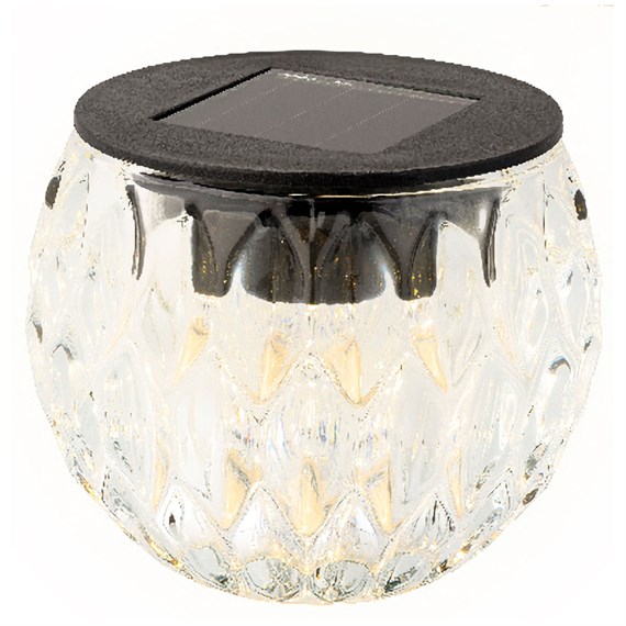 Kaemingk Solar Glass Garden Table Light - Transparent - Ridge (894774)