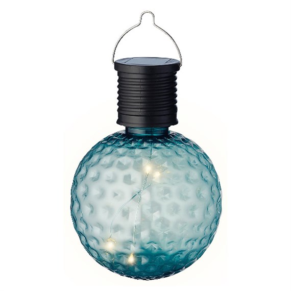 Kaemingk Solar Hanging Dotted Sphere Garden Light - Blue (892269)
