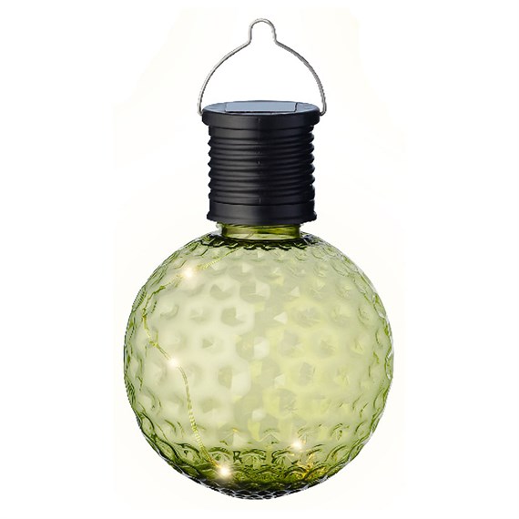 Kaemingk Solar Hanging Dotted Sphere Garden Light - Green (892269)