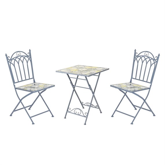 Kaemingk Sorrento Steel Outdoor Garden Furniture Bistro Set