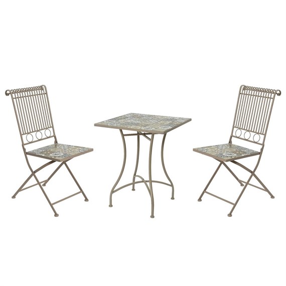 Kaemingk Toulouse Steel Outdoor Garden Furniture Bistro Set