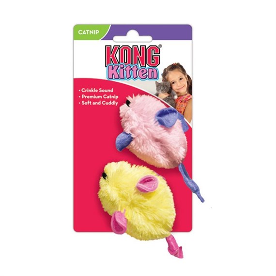 Kong Kitten 2 Pack Mice Cat Toy (KGCE41)