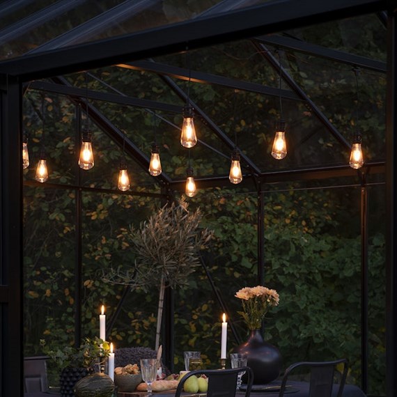 Konstmide Droplet Edison Low Voltage Outdoor Lights - 10 Bulb Starter Set (2351-800EE)