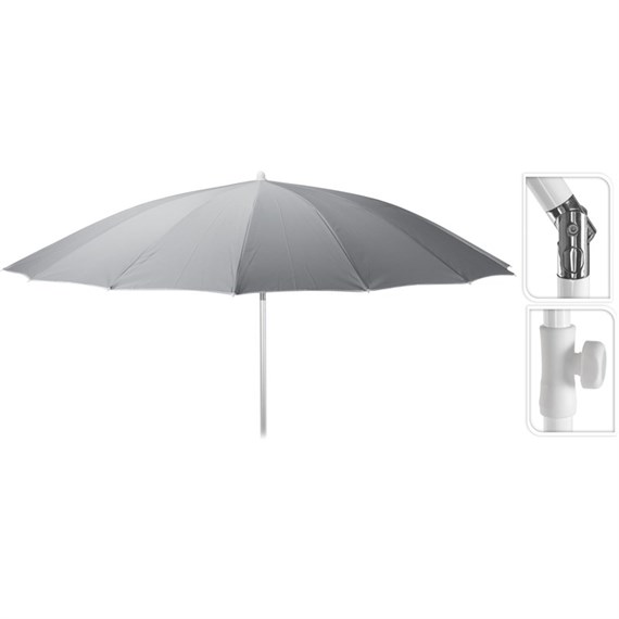 Koopman 2.4m Round Shanghai Grey Outdoor Garden Parasol (DV8700140)