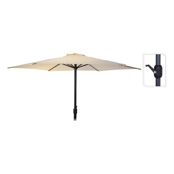 Koopman 2.7m Crank Parasol - Cream (FD4300700)