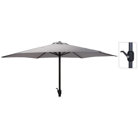 Koopman 2.7m Crank Parasol - Light Grey (FD4300720)
