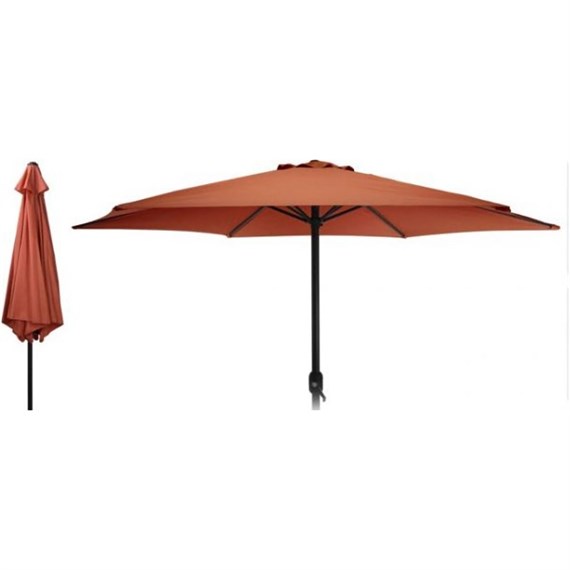 Koopman 2.7m Crank Parasol - Terracotta (FD4300780)