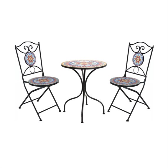 Koopman 2 Seat Patterned Ceramic Garden Bistro Table Set (X75000320)