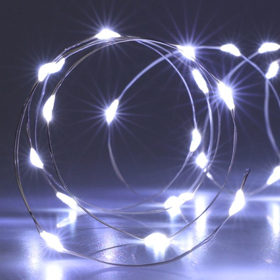 Koopman 20 White Micro LED Wire String Christmas Lights (AX9730400)