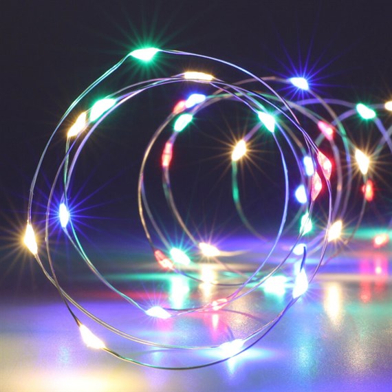 Koopman 40 Multi Colour Micro LED Wire String Christmas Lights (AX9732420)