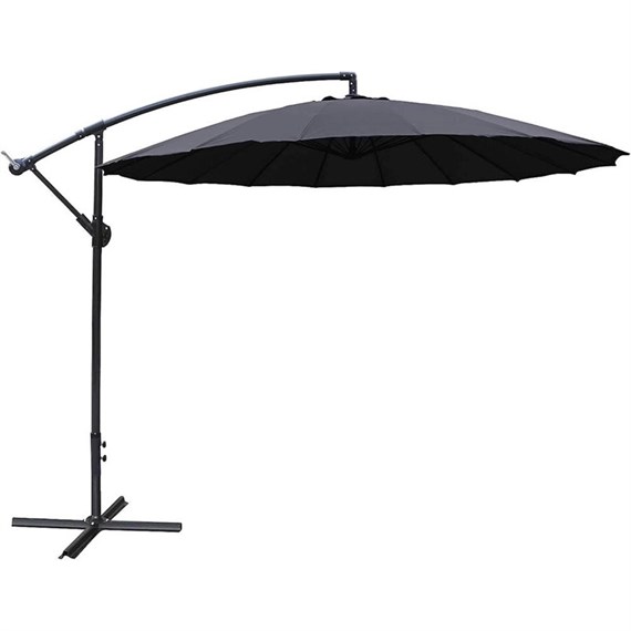 Koopman Parasol Umbrella Banana Shanghai 300cm Dark Grey