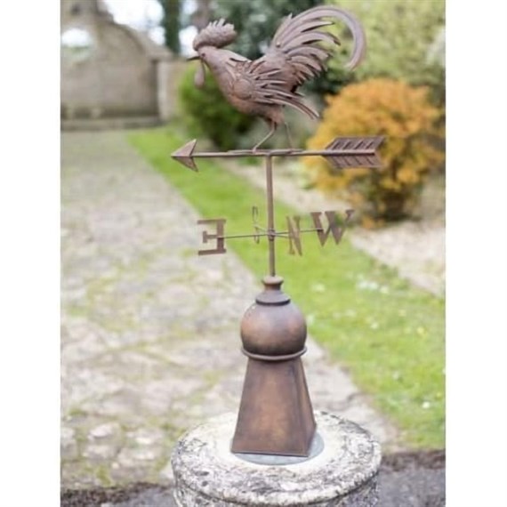 La Hacienda Walden Cockerel Weathervane Metal Garden Ornament (55692)