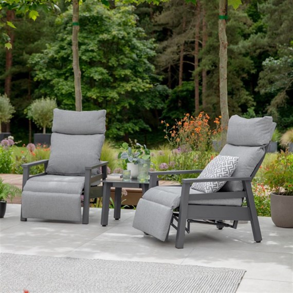 Leisuregrow Barcelona Reclining Outdoor Garden Furniture Duo Set