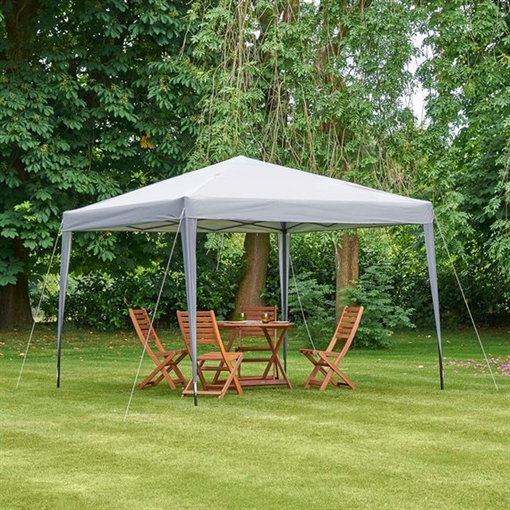 LeisureGrow Hamilton 3 Meter Pop-Up Garden Gazebo - Grey (GAZ12GY)