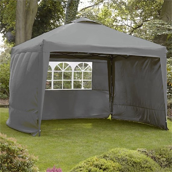 LeisureGrow Hamilton 3 Meter Pop-Up Garden Gazebo Side Walls - Grey (GAZS12GY)