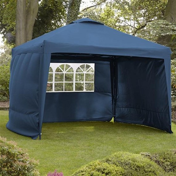 LeisureGrow Hamilton 3 Meter Pop-Up Garden Gazebo Side Walls - Navy Blue (GAZS12NB)