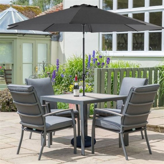 LeisureGrow Milano 4 Seat Outdoor Garden Furniture Set (MNO/SET222)