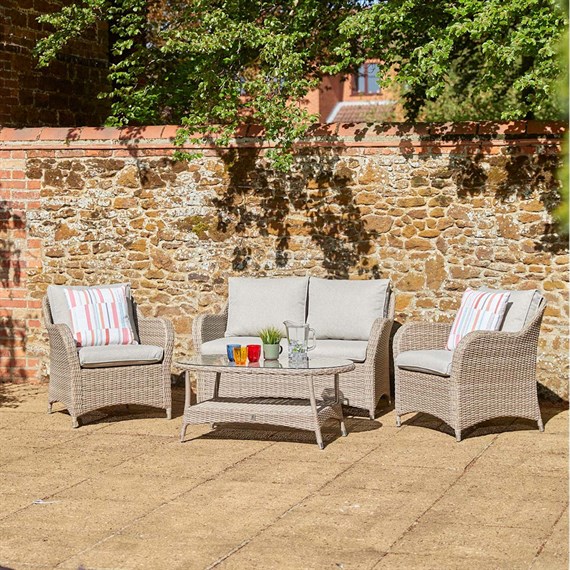 Leisuregrow Monte Carlo Sand Lounge Outdoor Garden Furniture Set