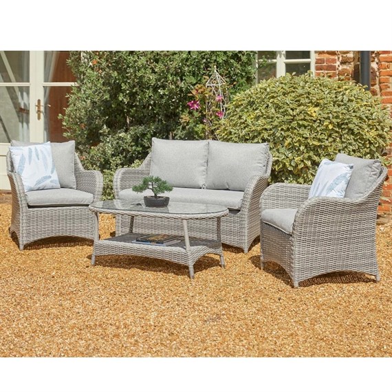 Leisuregrow Monte Carlo Stone Lounge Outdoor Garden Furniture Set