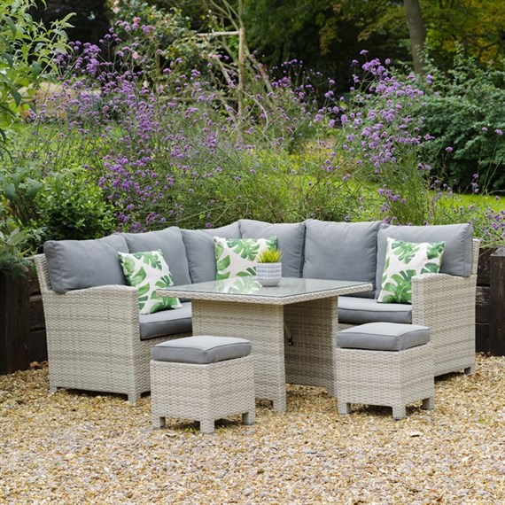 LeisureGrow Provence Compact Modular Dining Outdoor Garden Furniture Set (PRV/SET6)