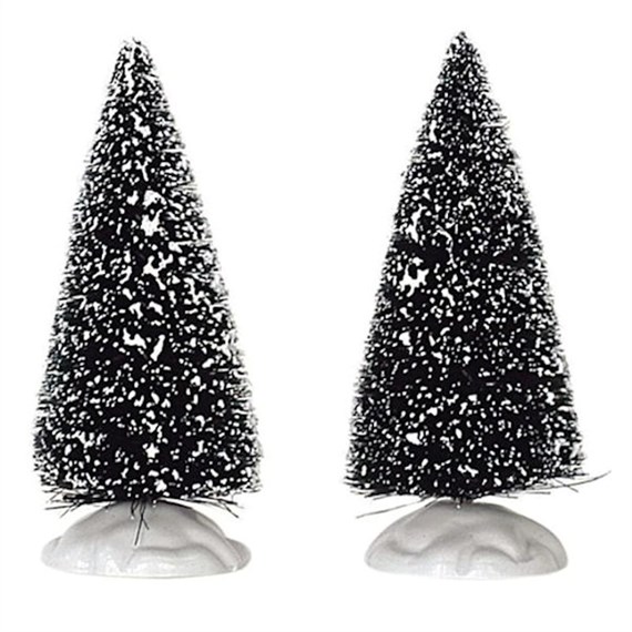 Lemax 4 Inch Bristle Christmas Tree Accessories - Set of 2 (14004)