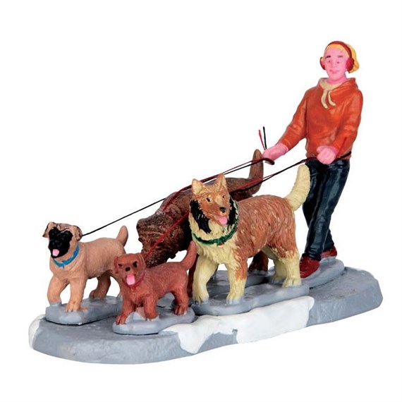 Lemax Christmas Village - A Pack Of Pups Figurines (62455)
