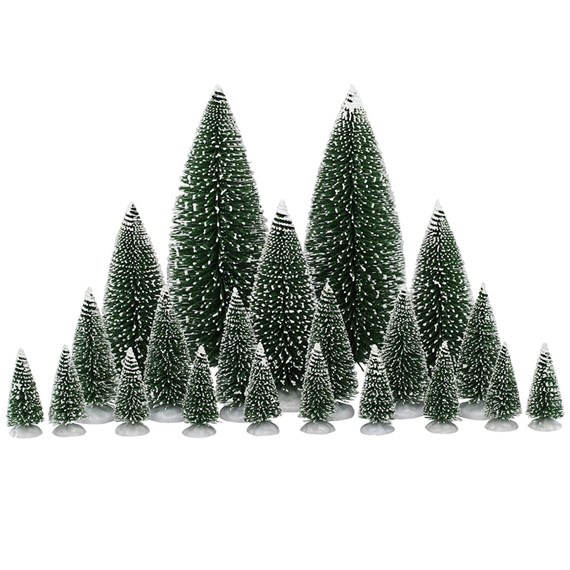 Lemax Assorted Pine Trees Set Of 21 Christmas Accessories (04768)
