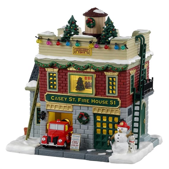 Lemax Casey St. Firehouse 51 LED Christmas Building (35044-UK)