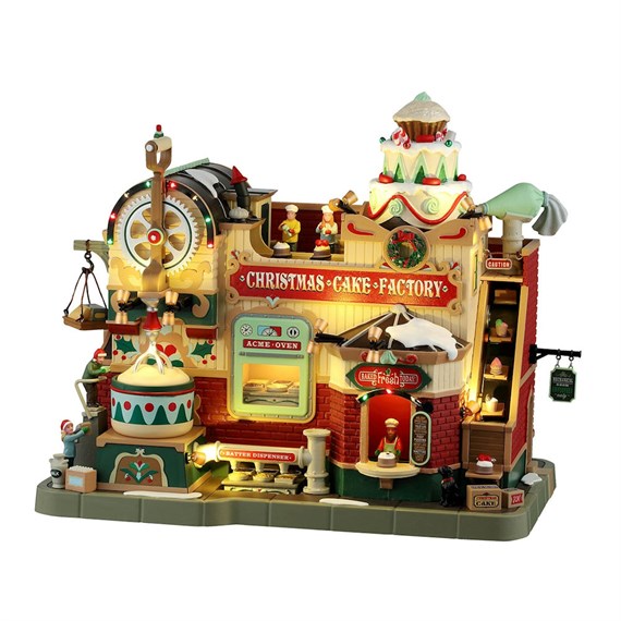 Lemax Christmas Cake Factory LED Building With Adaptor (45268-UK)