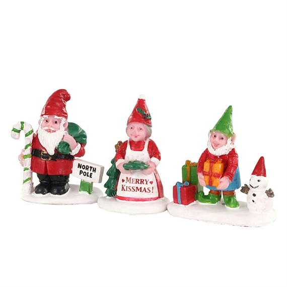 Lemax Christmas Garden Gnomes Set Of 3 Figurine (04739)