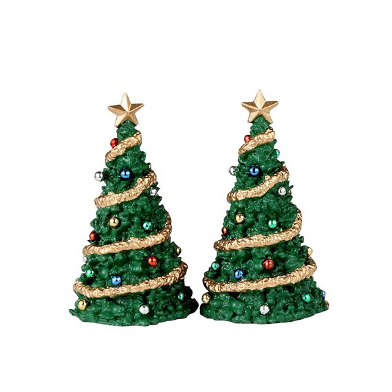 Lemax Classic Christmas Tree Set Of 2 Figurine (34100)