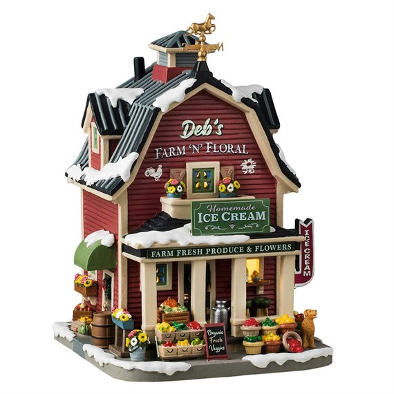 Lemax Deb's Farm 'N' Floral LED Christmas Building (45238-UK)