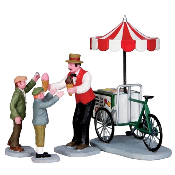 Lemax Gelato Cart - Set Of 4 Christmas Figurine (32139)