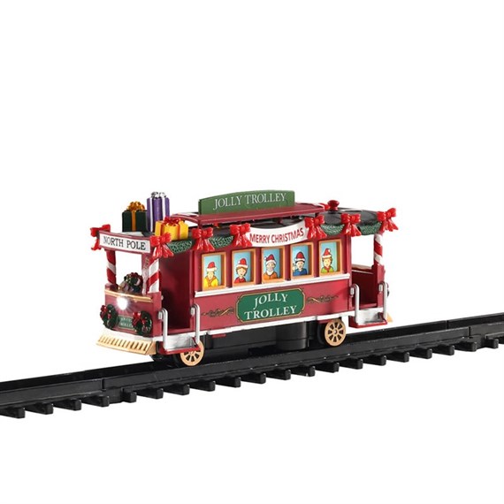 Lemax Jolly Trolley Battery Operated Train Sights & Sound Christmas Table Piece (04738)