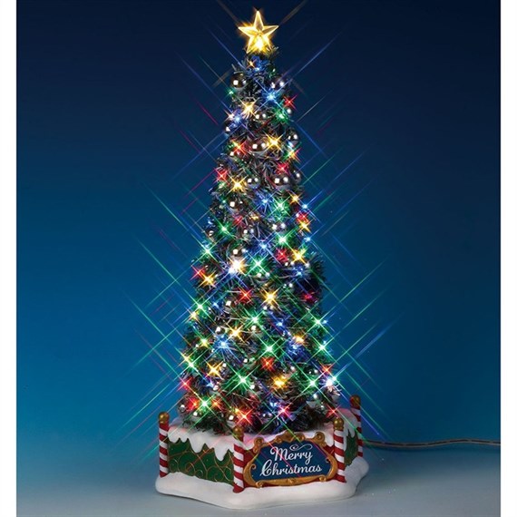 Lemax Christmas Village - Majestic Christmas Tree Battery Operated Sights & Sound Table Piece (84350)