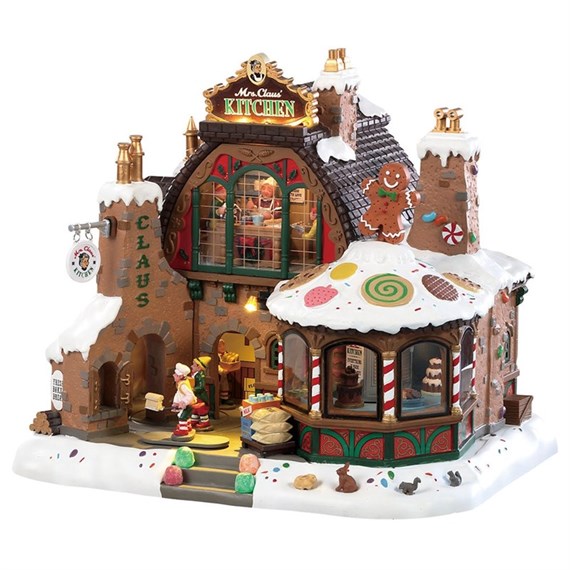 Lemax Mrs Claus Kitchen Mains Powered Sights & Sound Building (85314-UK)
