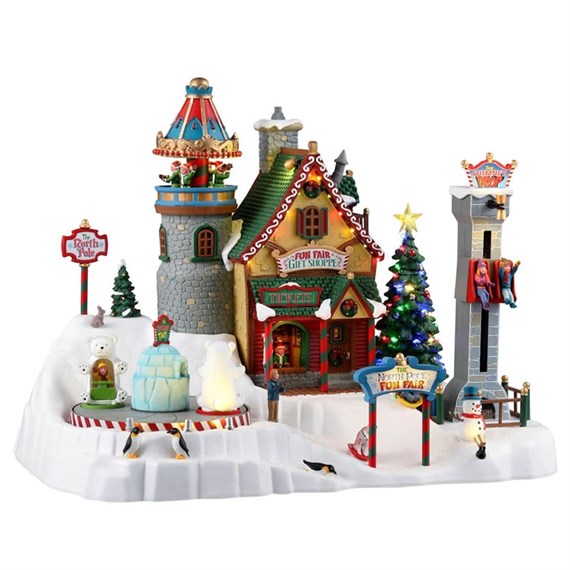 Lemax North Pole Fun Fair Sights & Sound Christmas Building (35019-UK)