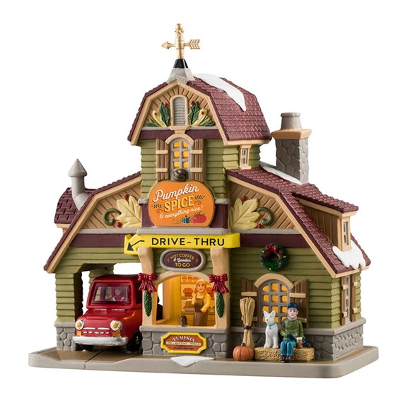 Lemax Pumpkin Spice Coffee Shop LED Christmas Building (45241-UK)