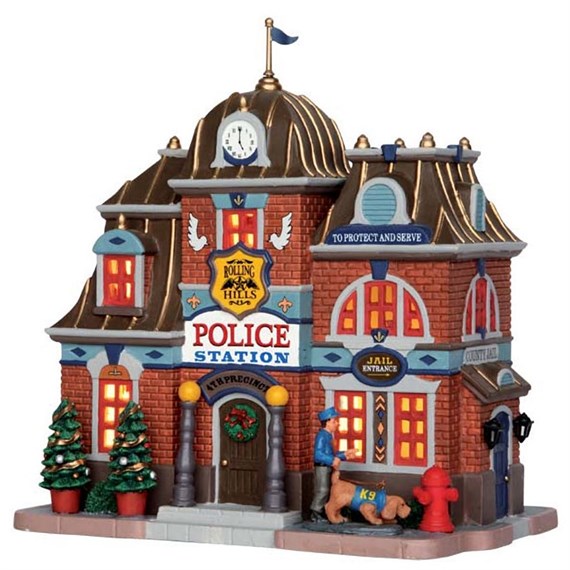 Lemax Christmas Village - Rolling Hills Police Station Led Building (55018)